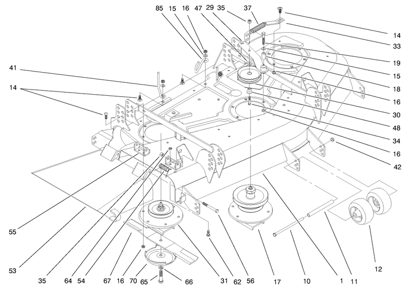 Deck And Spindle Assembly