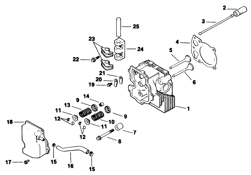 Cylinder Headvalve Breather Engine Kohler Model Cv125t Spec No 1254