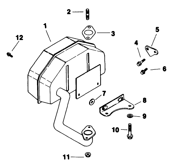 Exhaust Engine Kohler Model Cv125t Spec No 1254