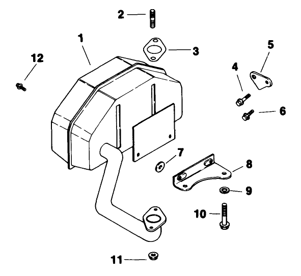 Exhaust Engine Kohler Model Cv125t Spec No 1254