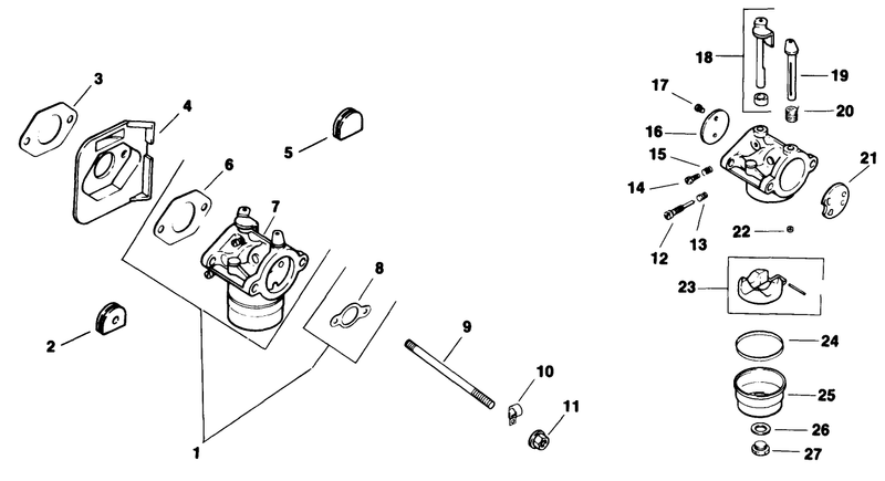 Fuel System Engine Kohler Model Cv125t Spec No 1254