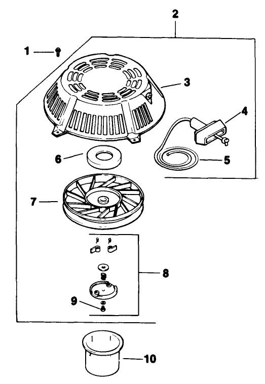 Starter System Engine Kohler Model Cv125t Spec No 1254