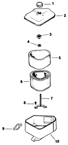 Air Intakefiltrations Engine Kohler Model Cv125t Spec No 1254