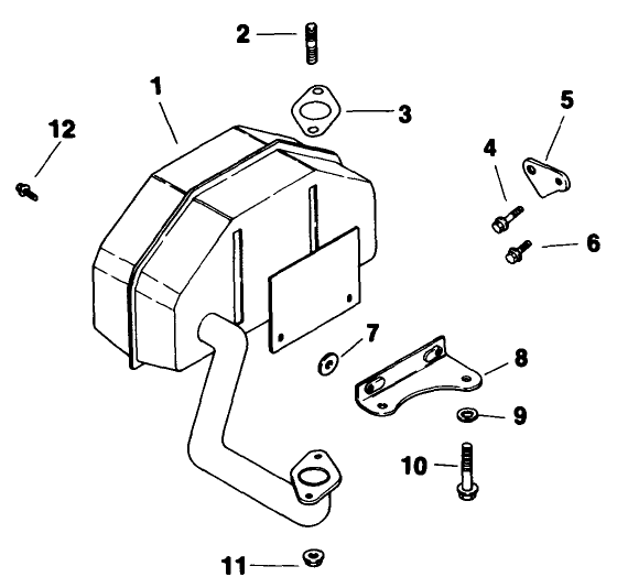 Exhaust Engine Kohler Model Cv125t Spec No 1254