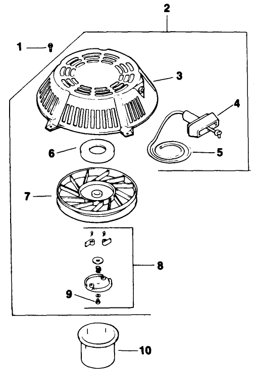 Starting System Engine Kohler Model Cv125t Spec No 1254