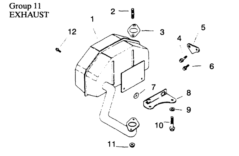Exhaust Group Engine Kohler Model No Cv125t 1254