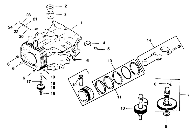 Crankcase Engine Kohler Model No Cv125t 1254.gif