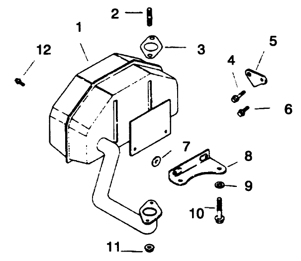 Exhaust Group Engine Kohler Model No Cv125t 1254
