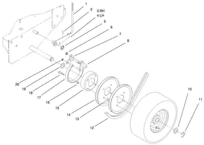 Brake Wheel Pulley and Wheel Assembly