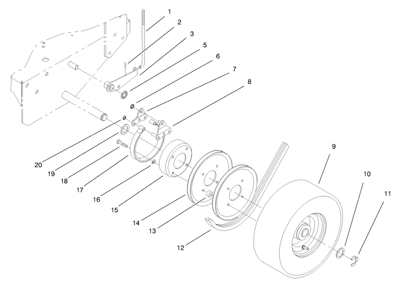 Brake Wheel Pulley And Wheel Assembly