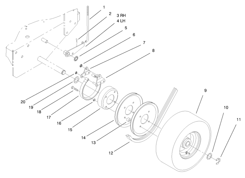Brake Wheel Pulley And Wheel Assembly