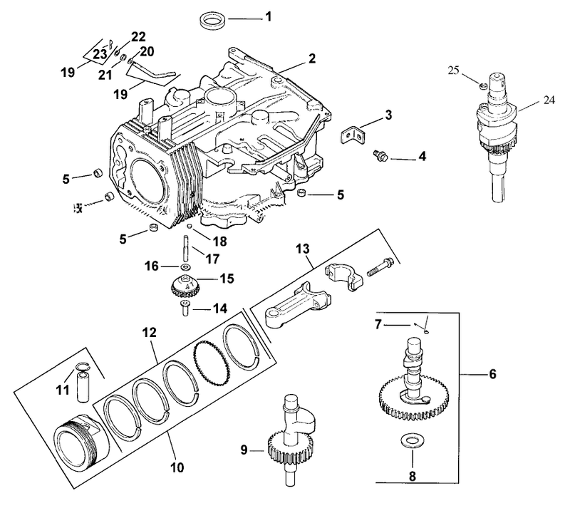 Crankcase Engine Kohler Model No Cv131 Spec 21524