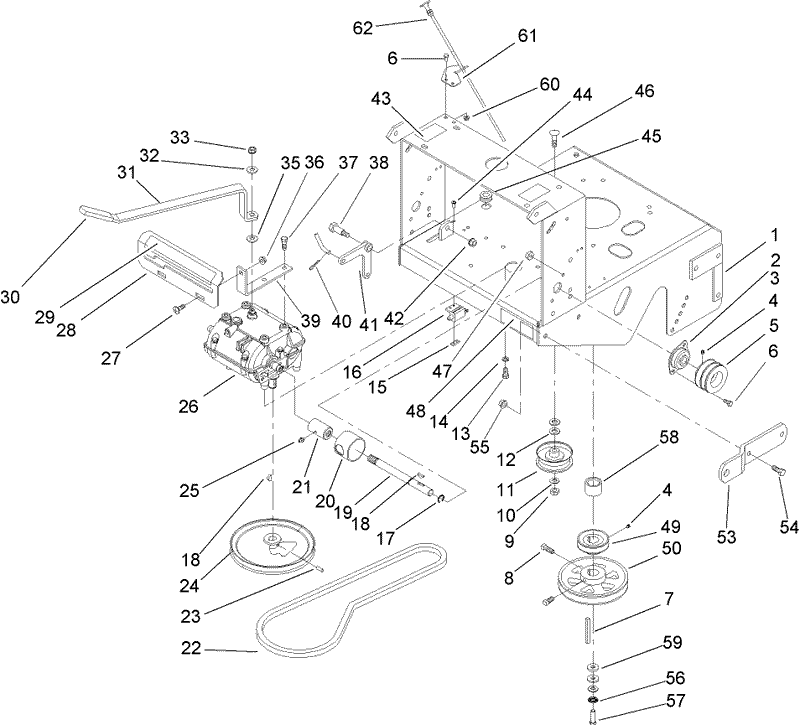 Transmission and Drive Pulley Assembly