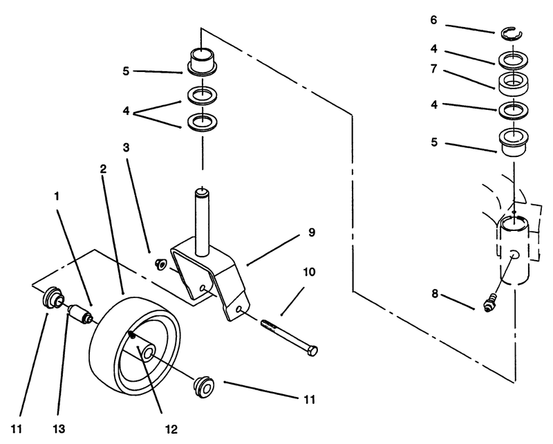 Caster Fork Assembly