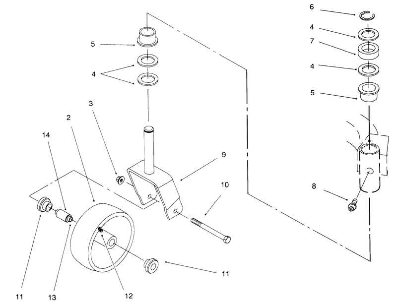 Caster Fork Assembly