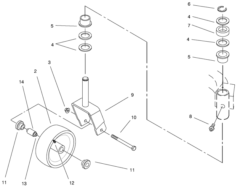Caster Fork Assembly