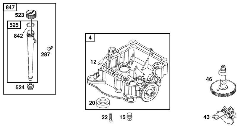 Engine Briggs and Stratton Model 28b702 1041 E1