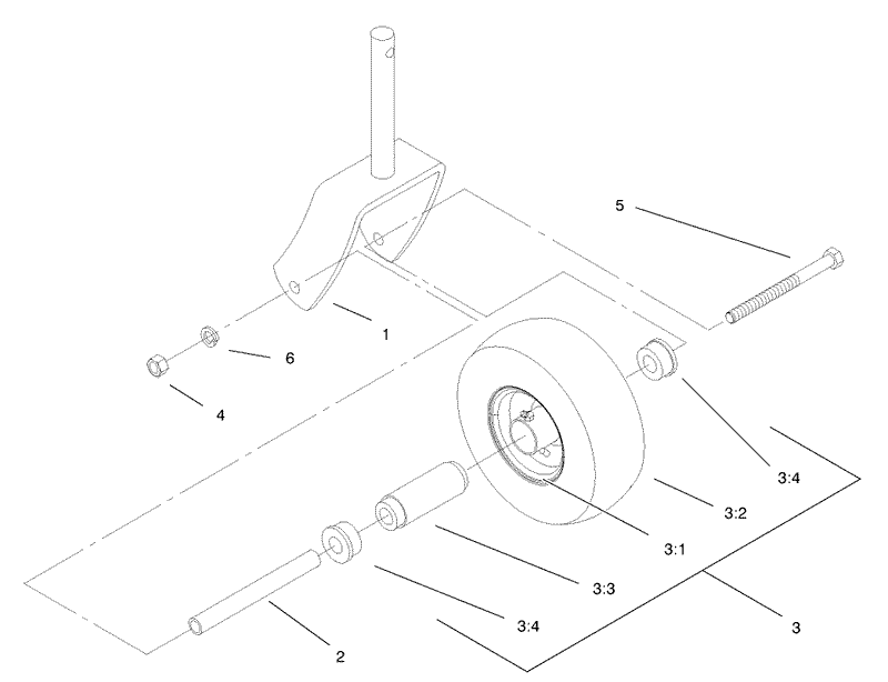 Caster and Wheel Assembly No 1 322154