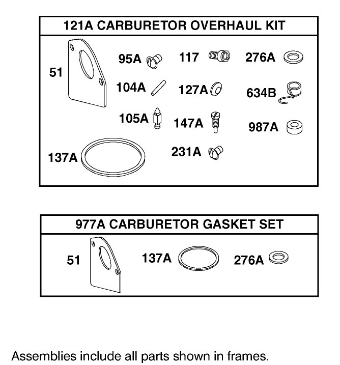 Gasket Assembly Continued Engine Briggs and Stratton Model 28B702 1041 E1