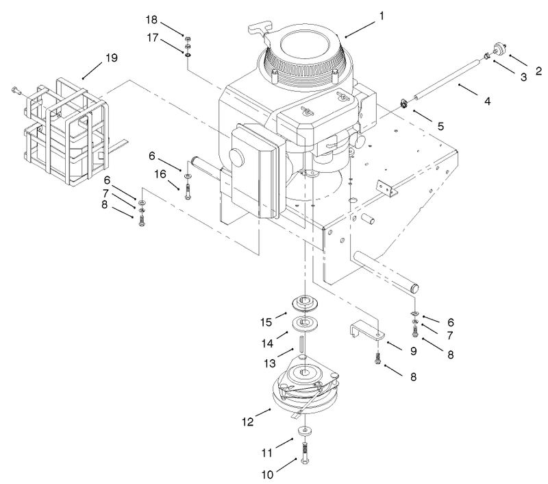 Engine Clutch and Muffler Guard Assembly