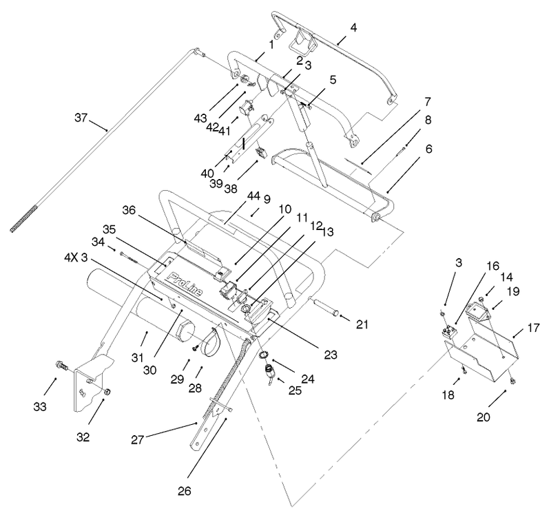 Handle and Control Panel Assembly