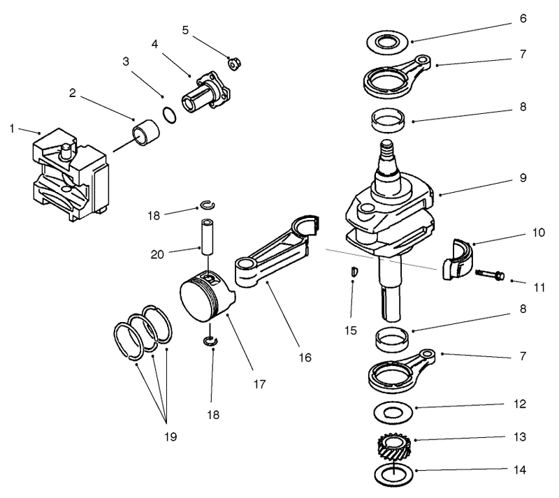 Pistoncrankshaft