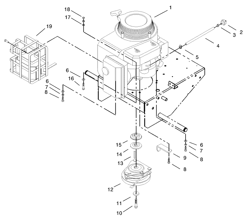 Engine Clutch and Muffler Guard Assembly