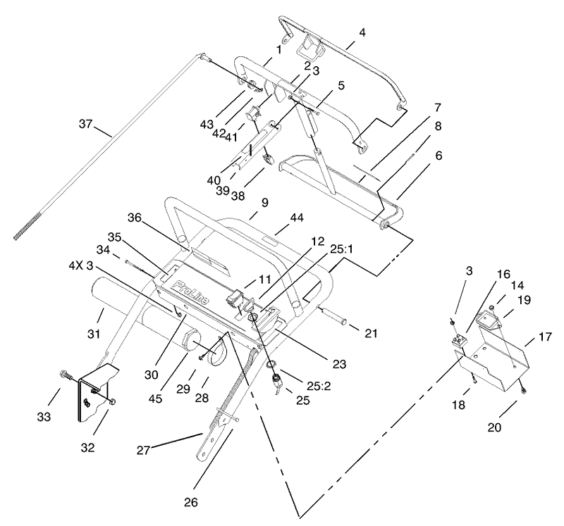 Handle and Control Panel Assembly