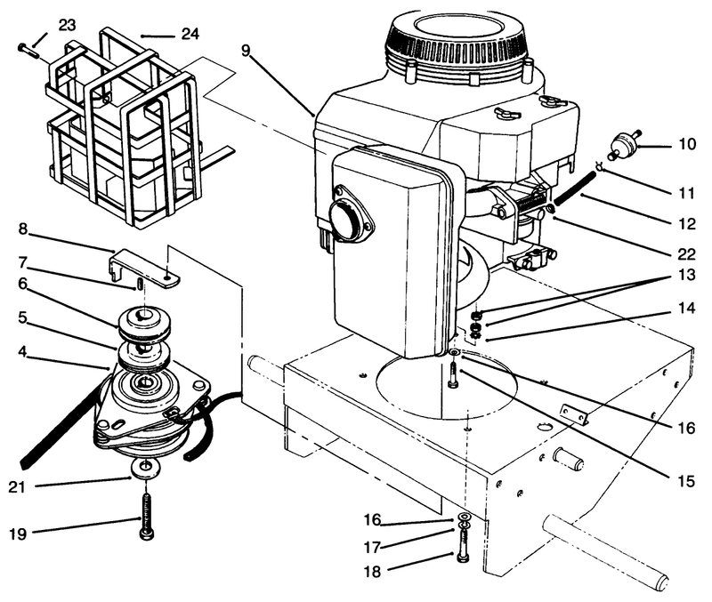Engine and Clutch Assembly