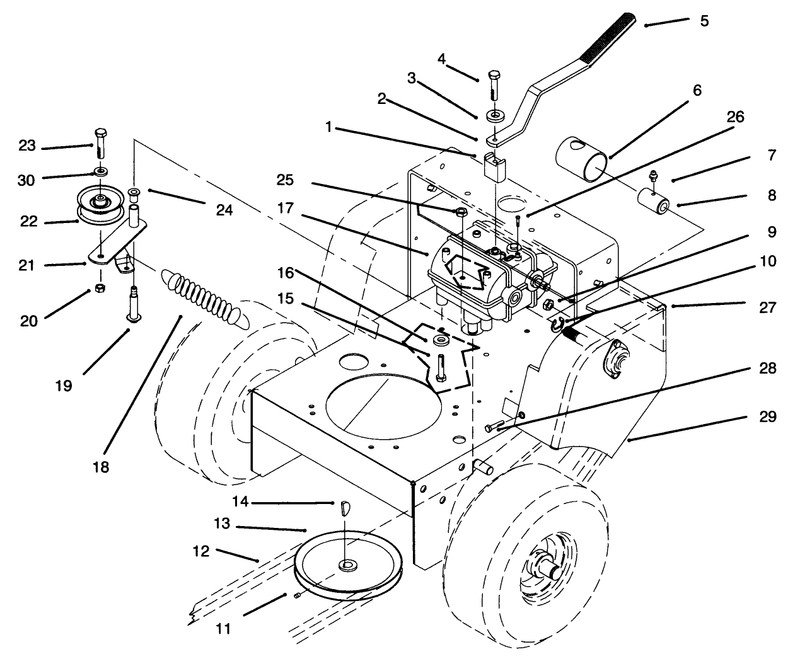 Transmission Idler Drive Pulleys and Drive Belt