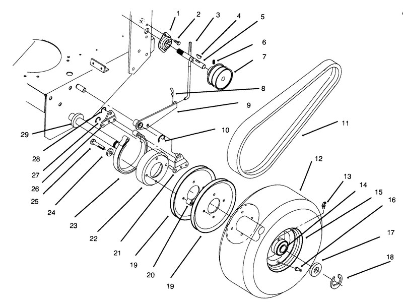 Axle Brake Wheel Drive And Belts