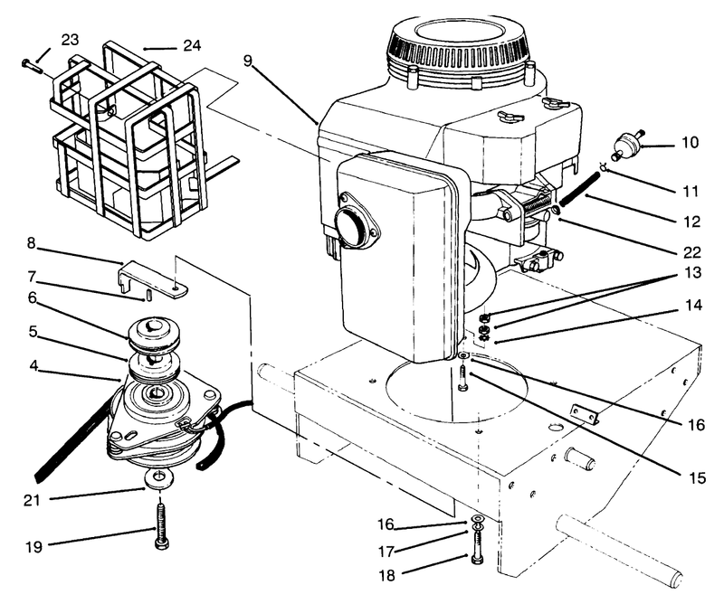 Engine and Clutch Assembly