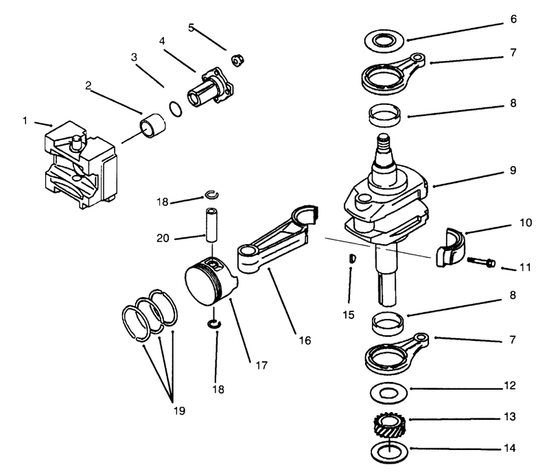Pistoncrankshaft