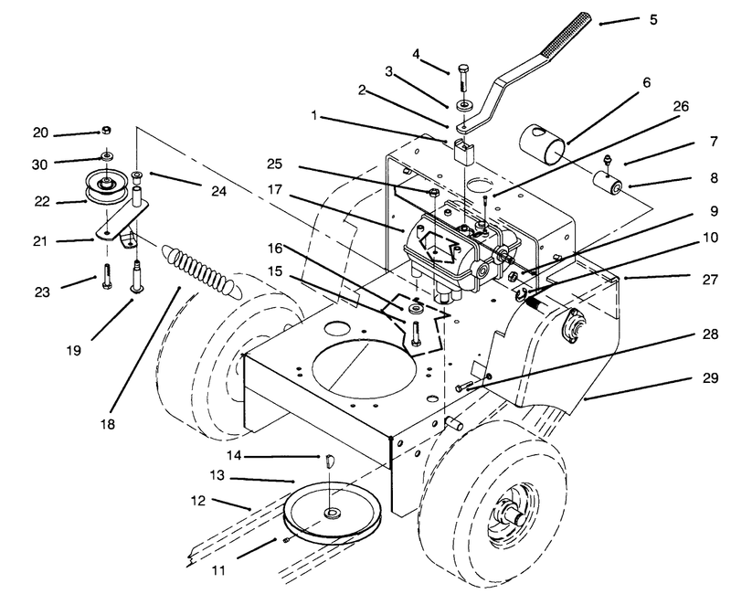 Transmission Idler Drive Pulleys and Drive Belt