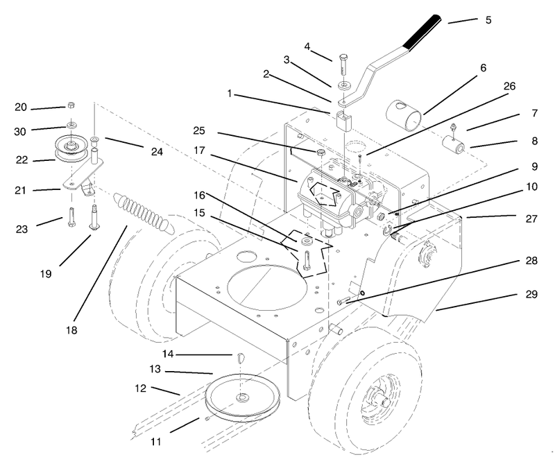 Transmission Idler Drive Pulleys and Drive Belt