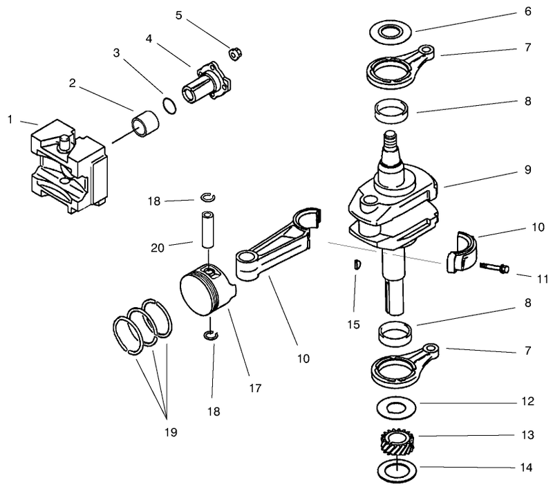 Pistoncrankshaft