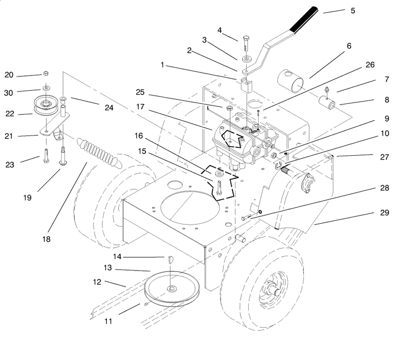 Transmission Idler Drive Pulleys and Drive Belt