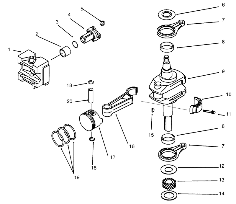 Pistoncrankshaft