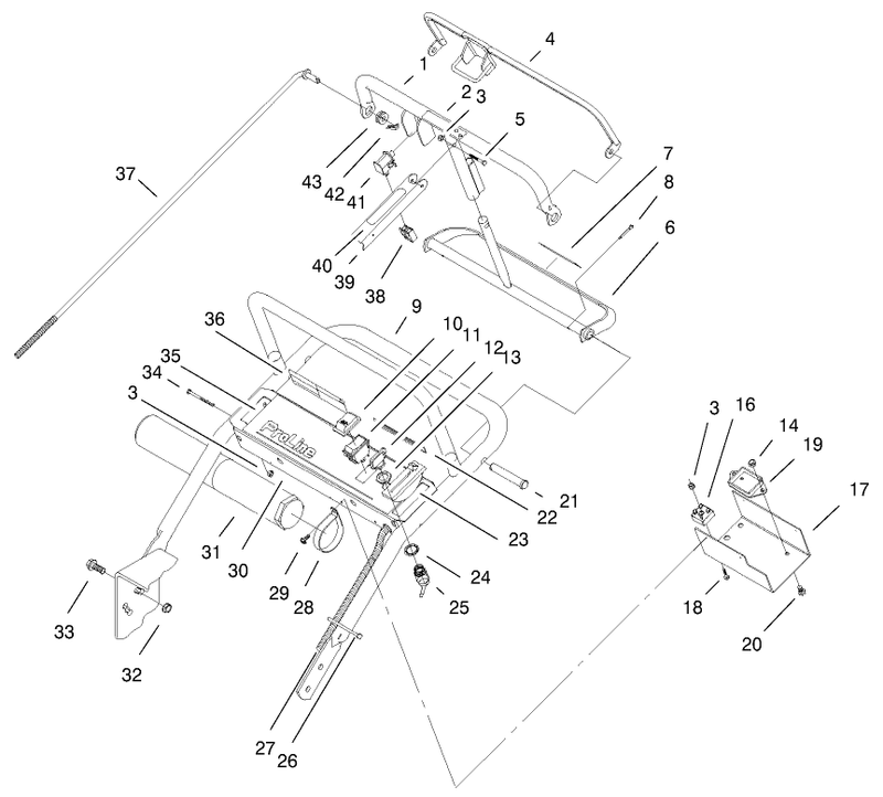 Handle and Control Panel Assembly