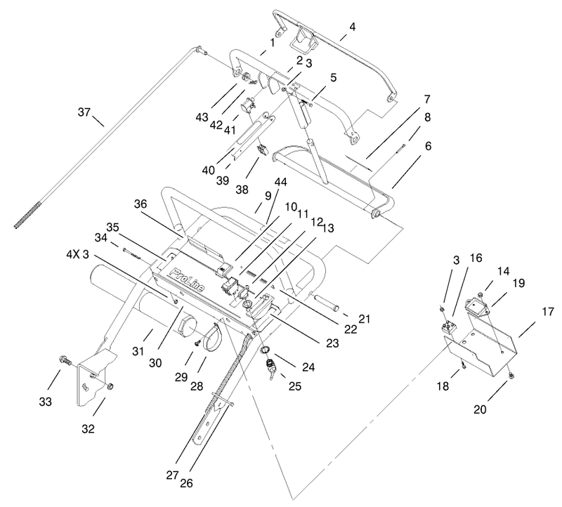 Handle and Control Panel Assembly