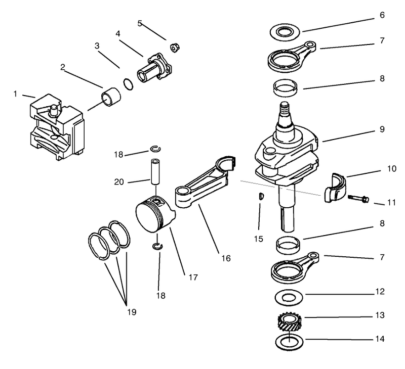 Pistoncrankshaft