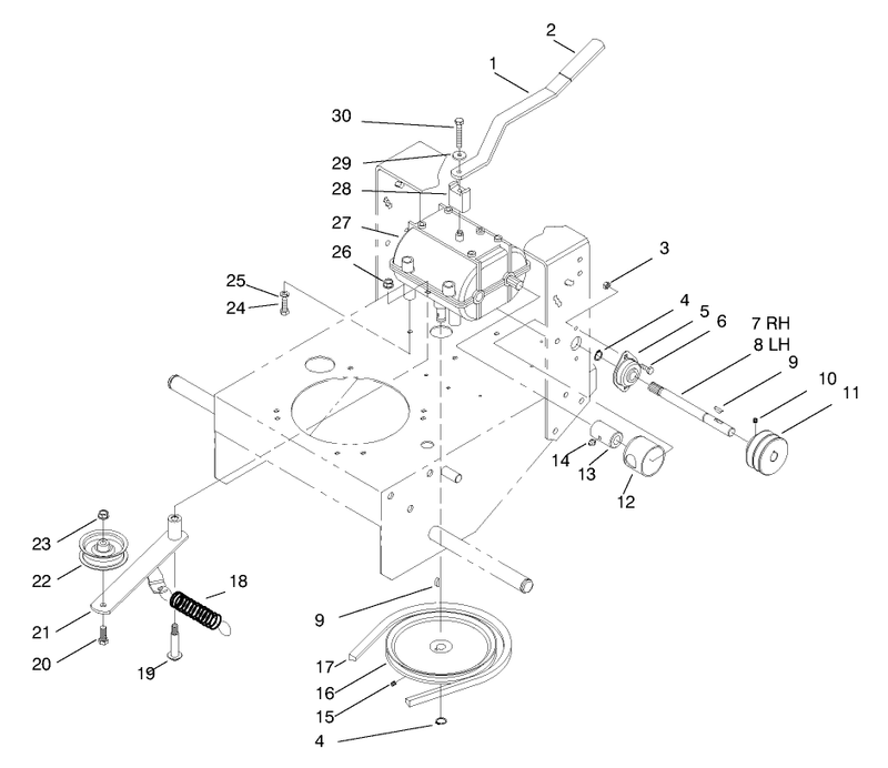 Transmission And Idler Pulley Asm