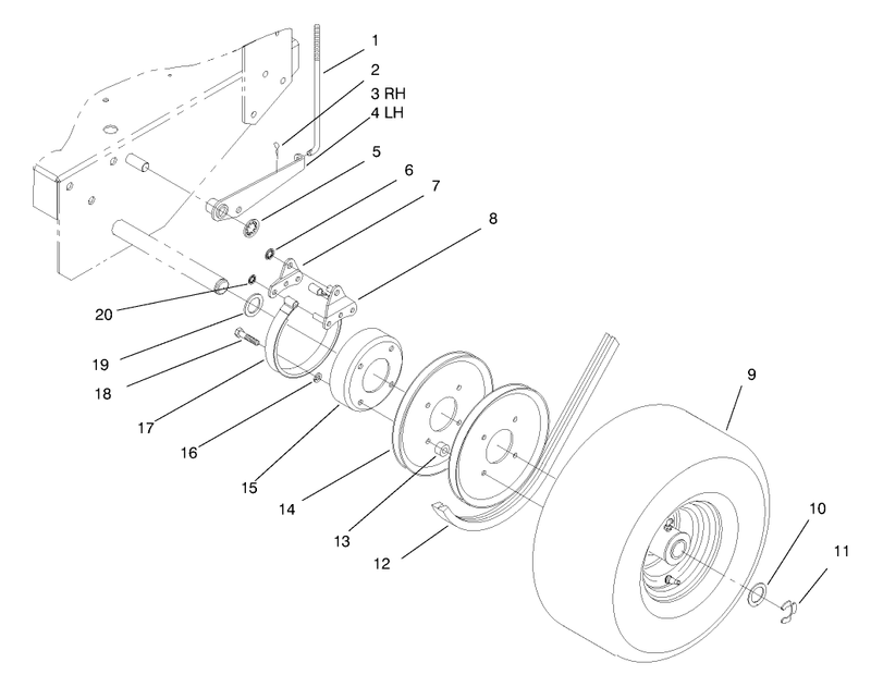 Brake Wheel Pulley And Wheel Asm