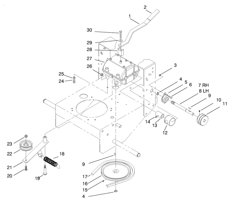 Transmission And Idler Pulley Asm