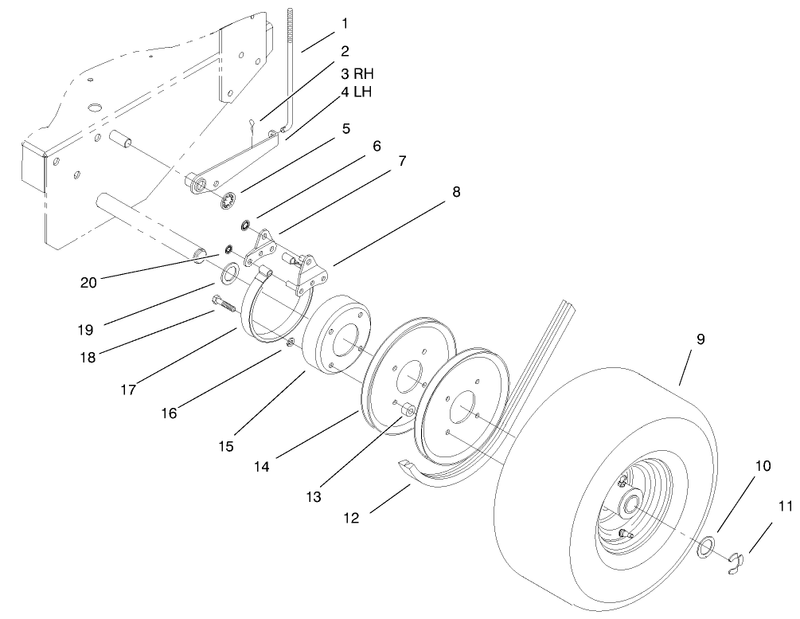 Brake Wheel Pulley And Wheel Assembly