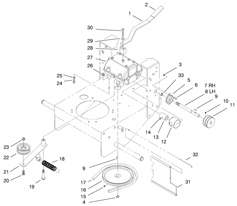 Transmission And Idler Pulley Assembly