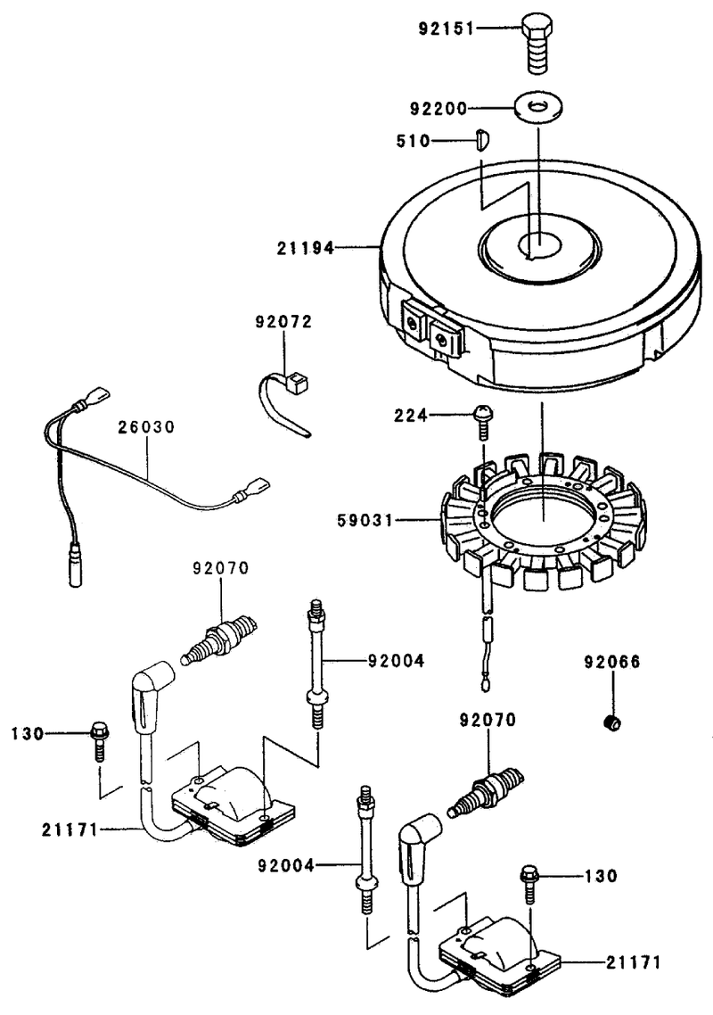Electric Equipment Assembly Kawasaki Fh500v As08