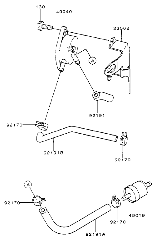 Fuel Tankfuel Valve Assembly Kawasaki Fh500v As08
