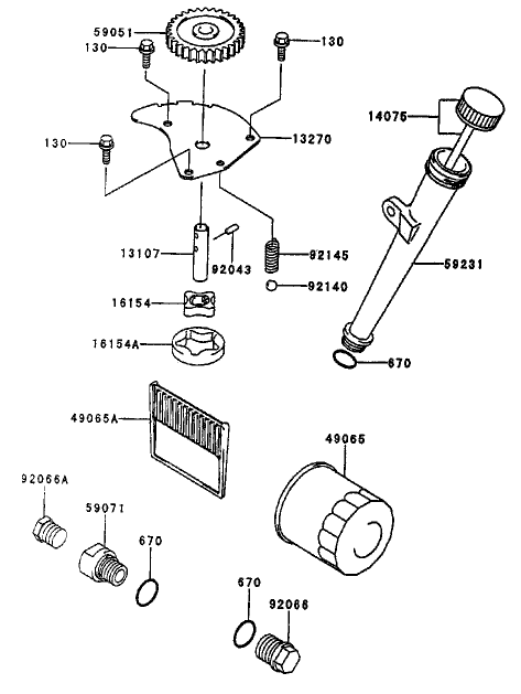 Lubrication Equipment Assembly Kawasaki Fh500v As08