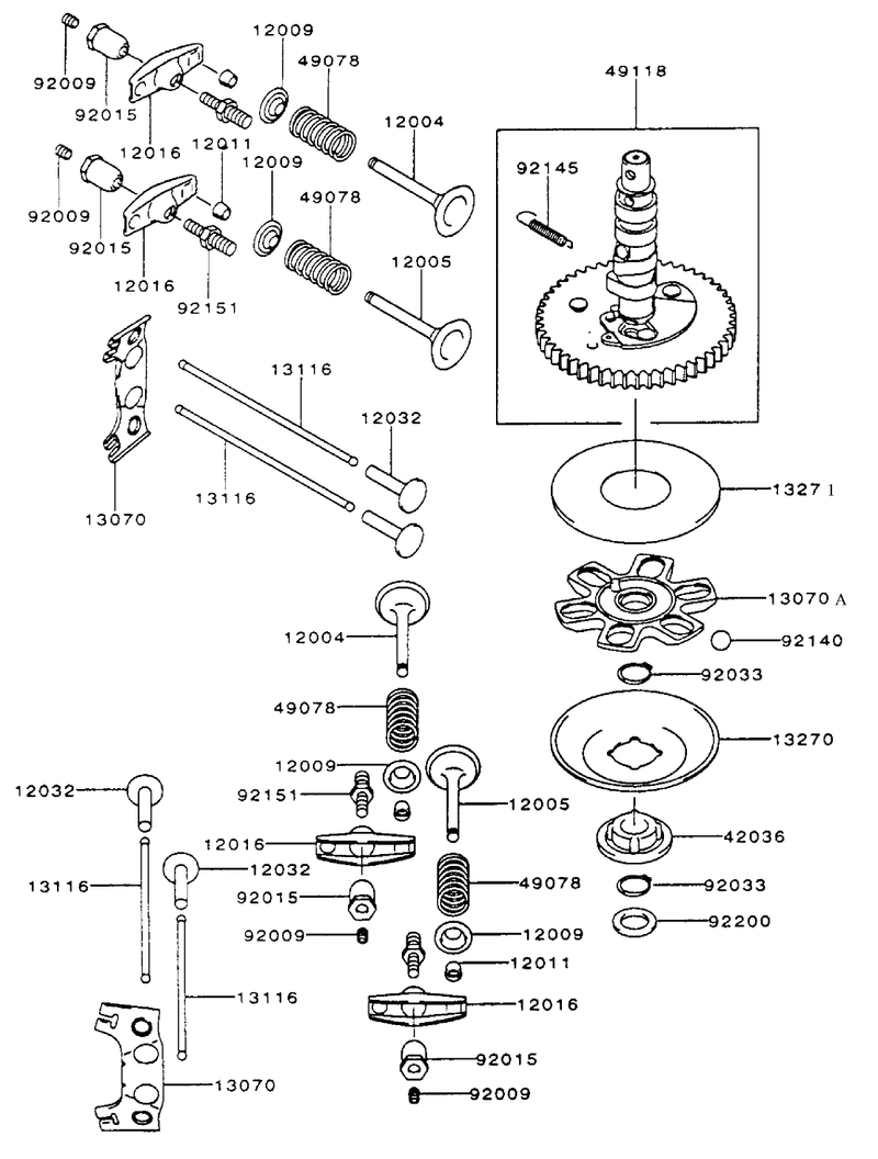 Valvecamshaft Assembly Kawasaki Fh500v As08